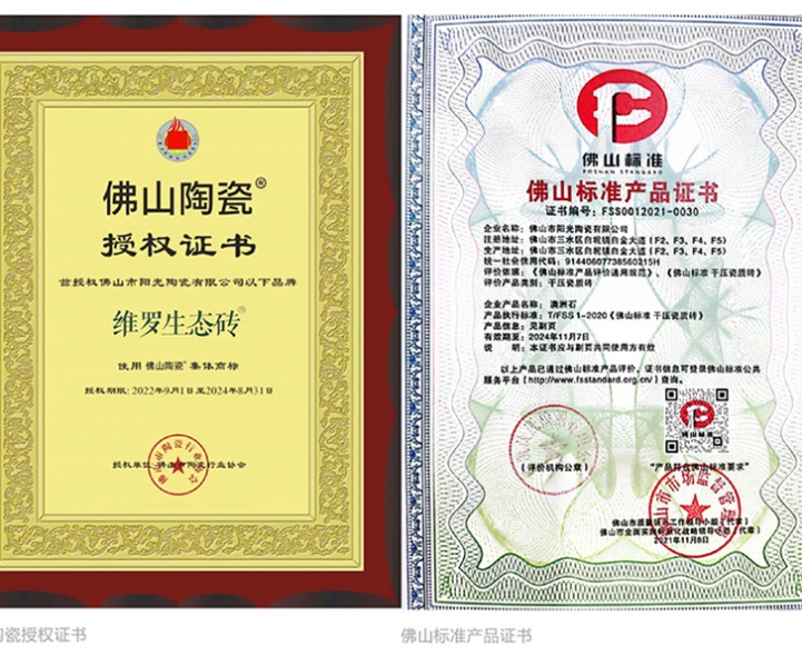 榮譽加冕｜維羅生態(tài)磚榮獲『有家就有佛山造』產(chǎn)業(yè)IP品牌企業(yè)，買瓷磚認準佛山造認準維羅生態(tài)磚！